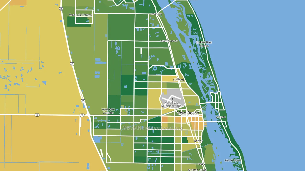 Indian River County, FL block-group voter-turnout map