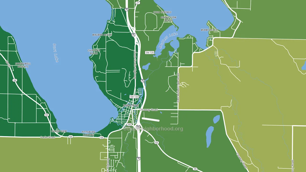 Indian River, MI block-group voter-turnout map