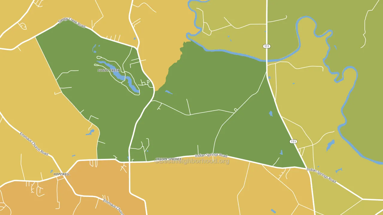 Indian Springs, NC block-group voter-turnout map