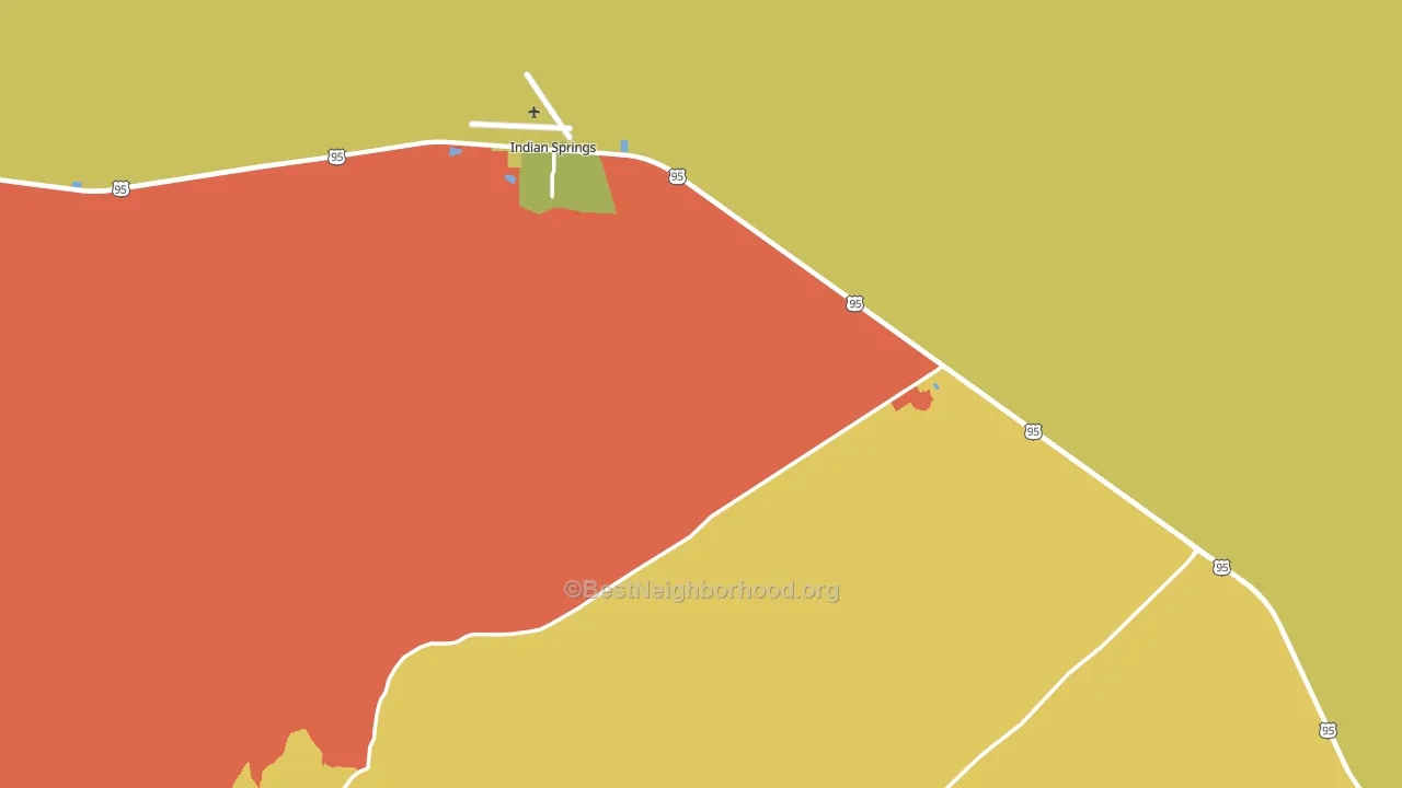 Indian Springs, NV block-group voter-turnout map