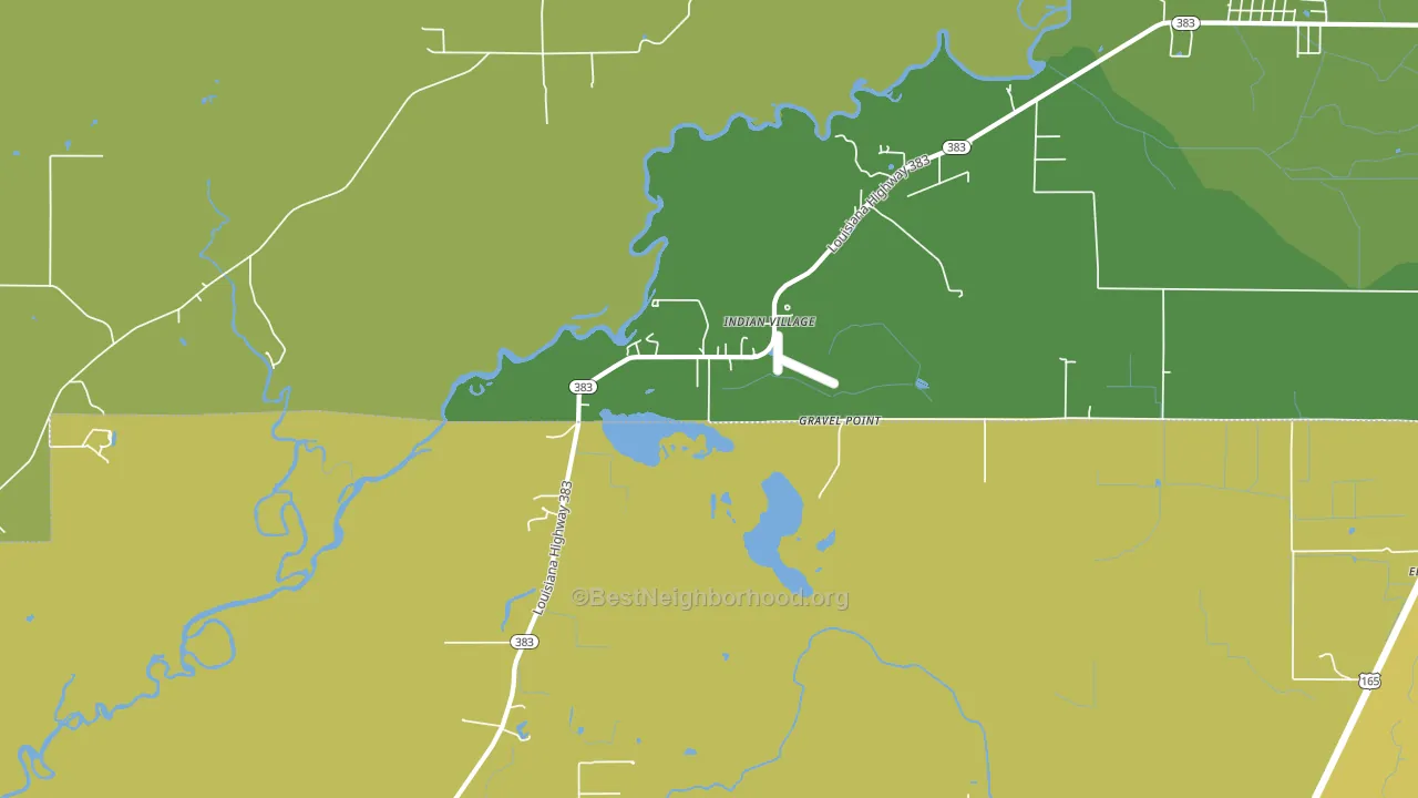 Indian Village, LA block-group voter-turnout map
