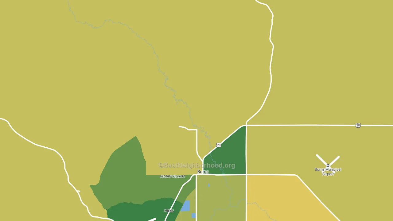 Indian Village, OR block-group voter-turnout map