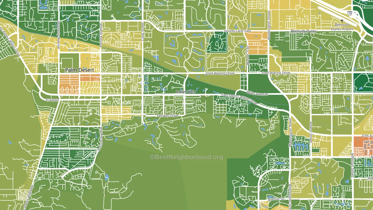 Indian Wells, CA block-group voter-turnout map