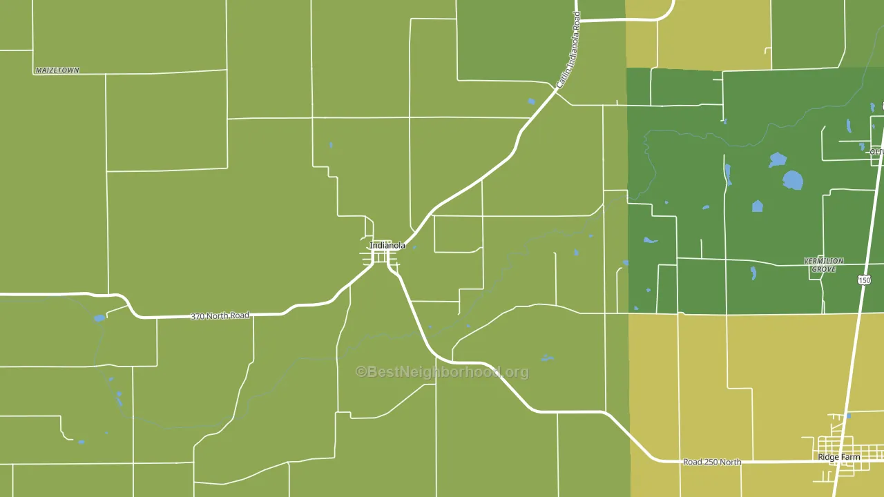 Indianola, IL block-group voter-turnout map