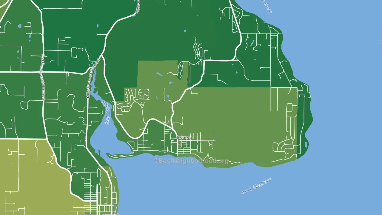 Indianola, WA block-group voter-turnout map