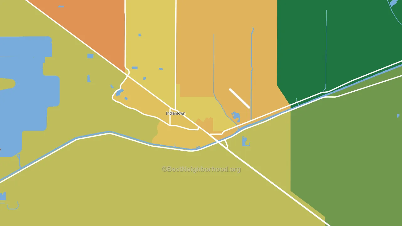 Indiantown, FL block-group voter-turnout map