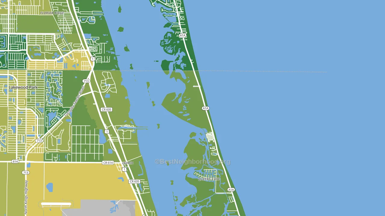 Indrio, FL block-group voter-turnout map