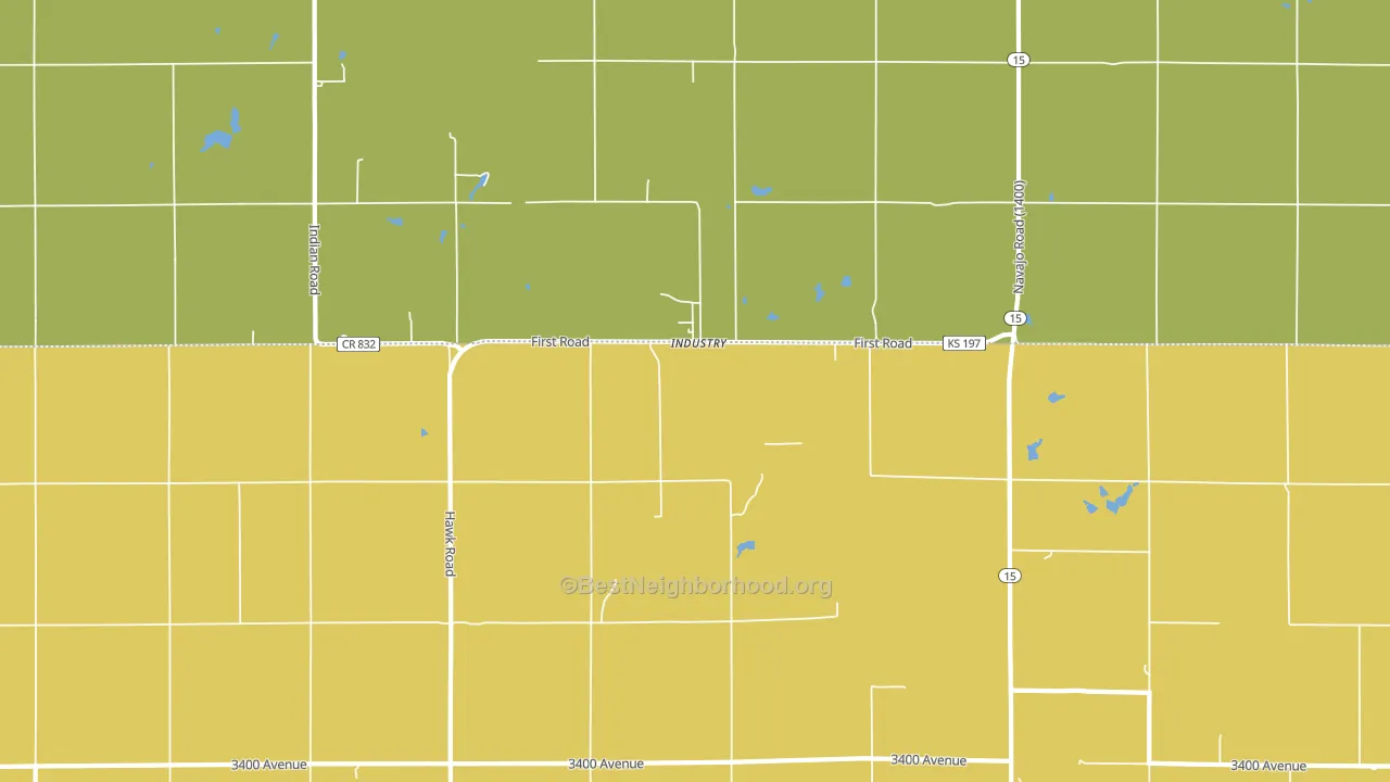 Industry, KS block-group voter-turnout map