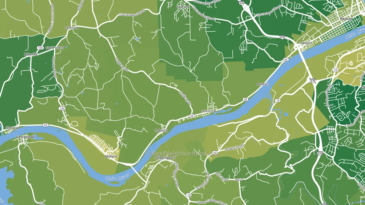 Industry, PA block-group voter-turnout map