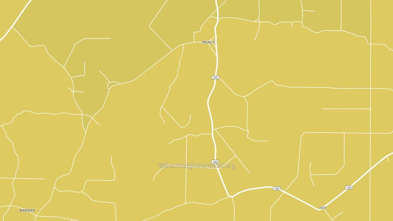 Ingalls, AR block-group voter-turnout map