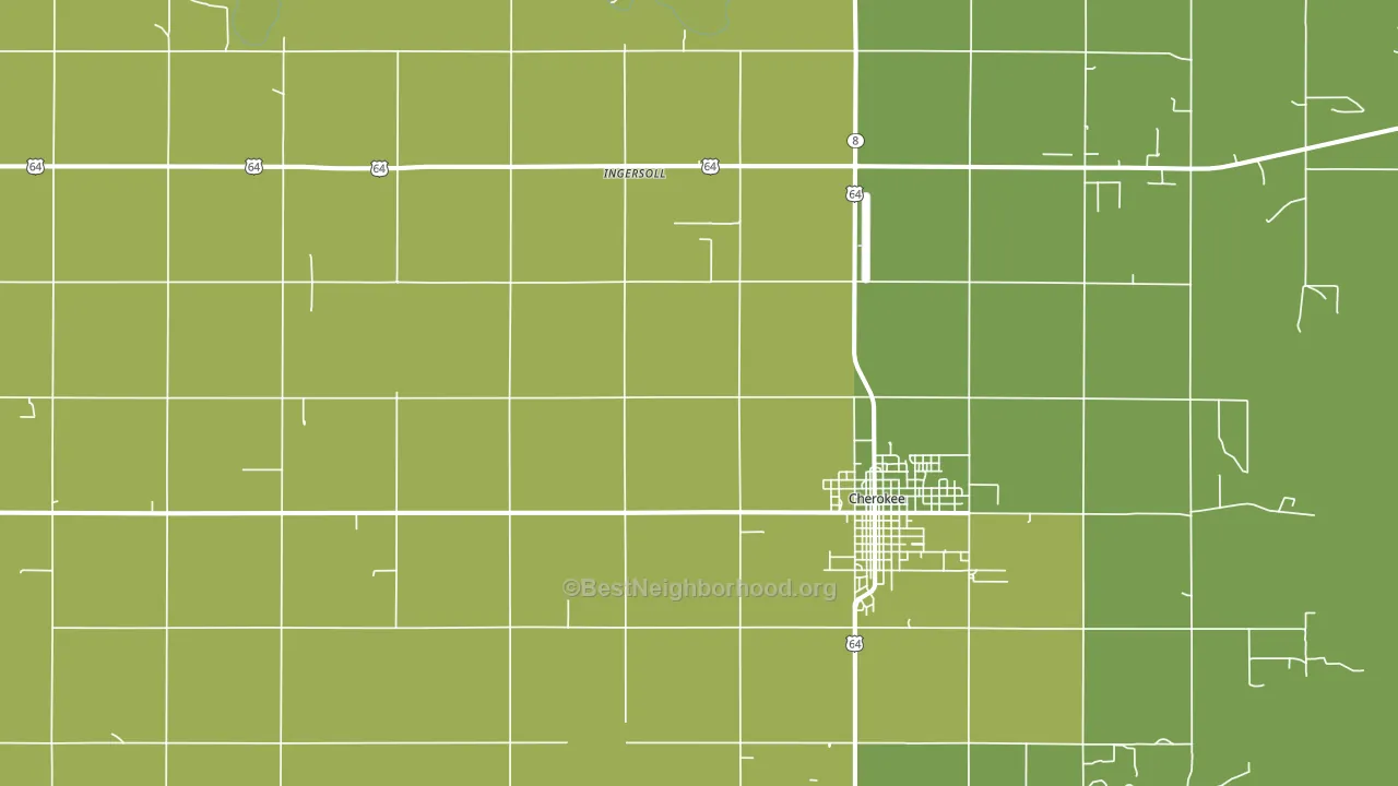 Ingersoll, OK block-group voter-turnout map