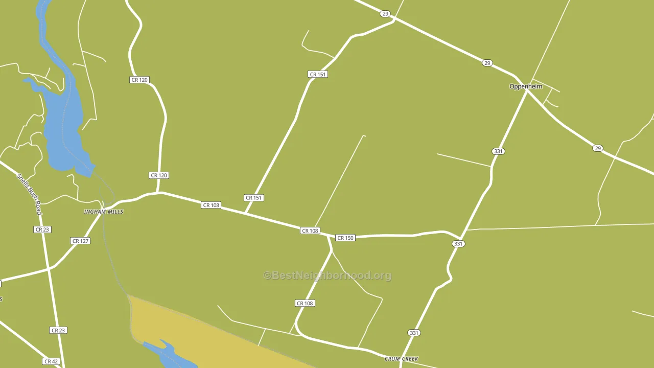 Ingham Mills, NY block-group voter-turnout map