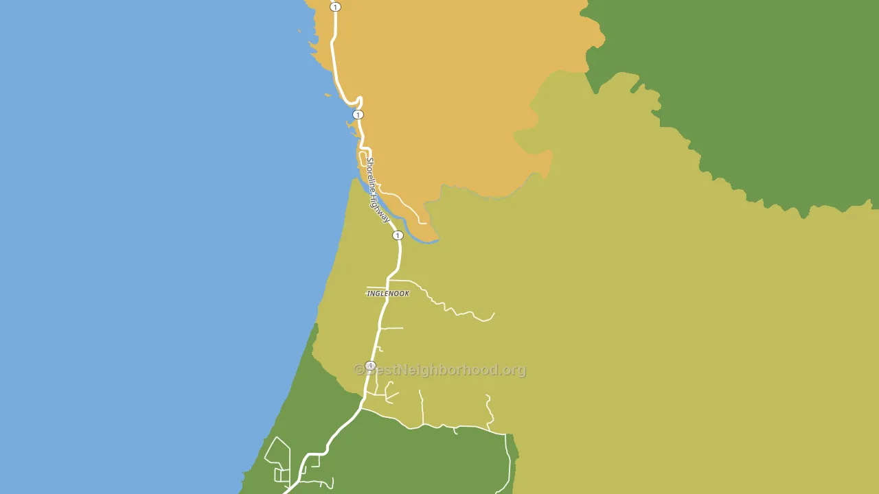 Inglenook, CA block-group voter-turnout map