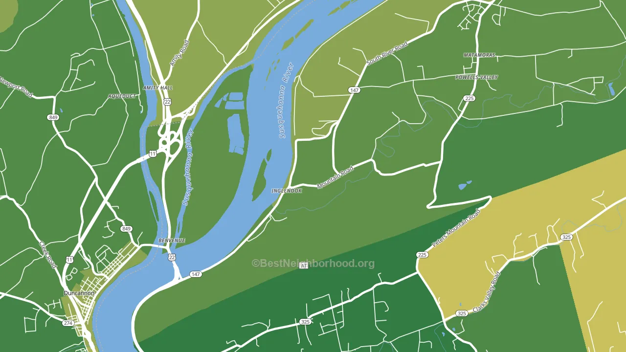 Inglenook, PA block-group voter-turnout map