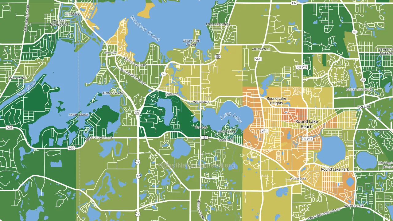 Ingleside, IL block-group voter-turnout map