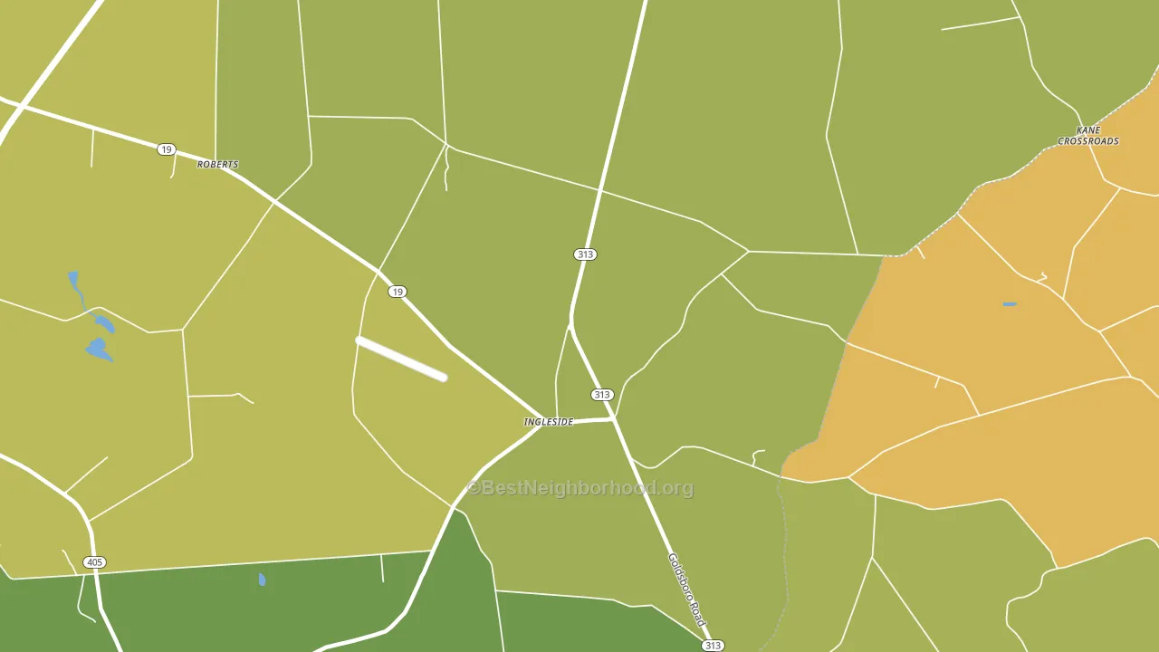 Ingleside, MD block-group voter-turnout map