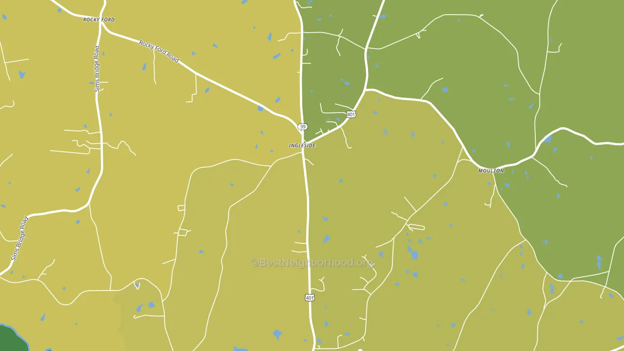 Ingleside, NC block-group voter-turnout map