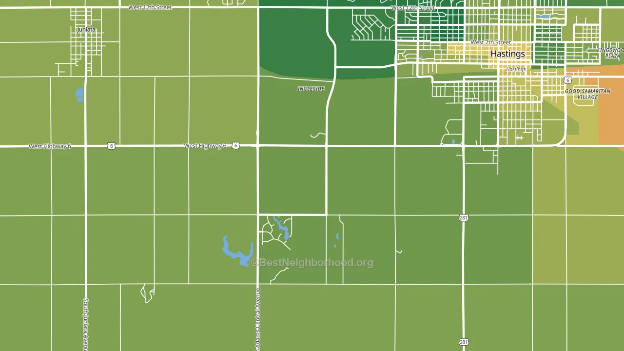 Ingleside, NE block-group voter-turnout map