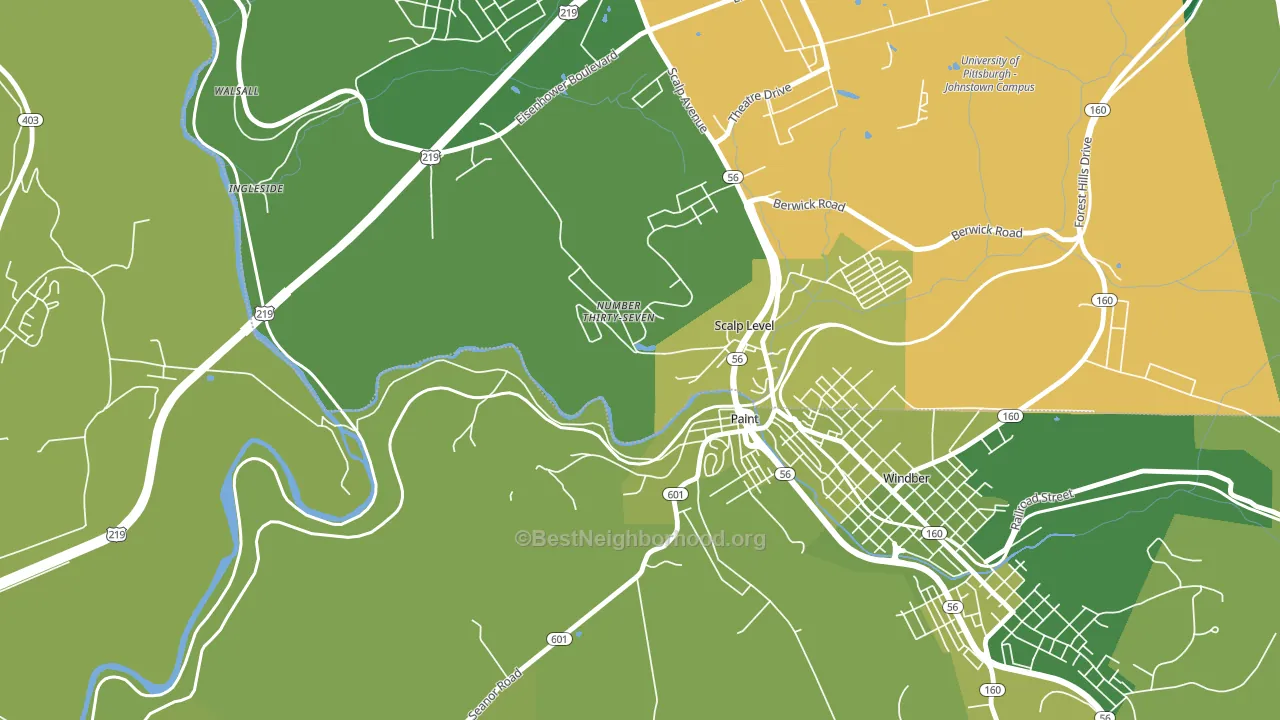 Ingleside, PA block-group voter-turnout map
