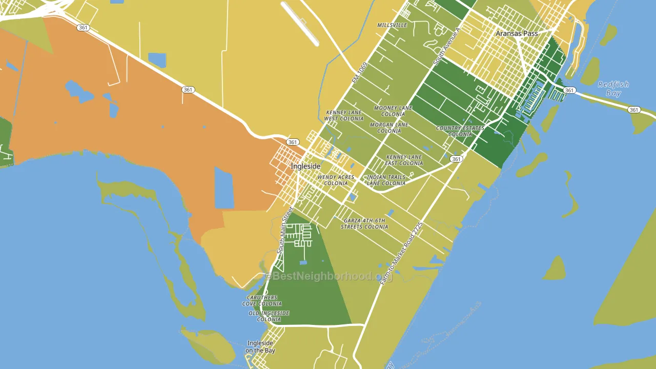 Ingleside, TX block-group voter-turnout map