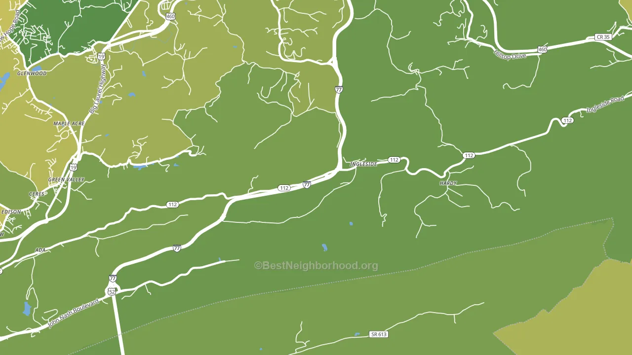 Ingleside, WV block-group voter-turnout map