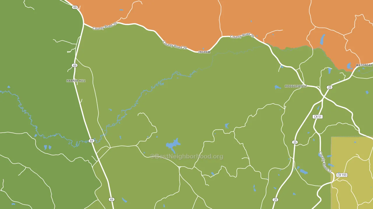 Ingram, AL block-group voter-turnout map
