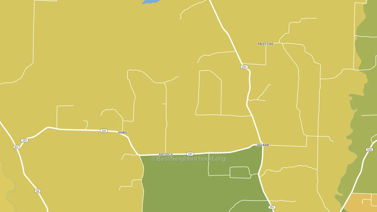 Ingram, AR block-group voter-turnout map