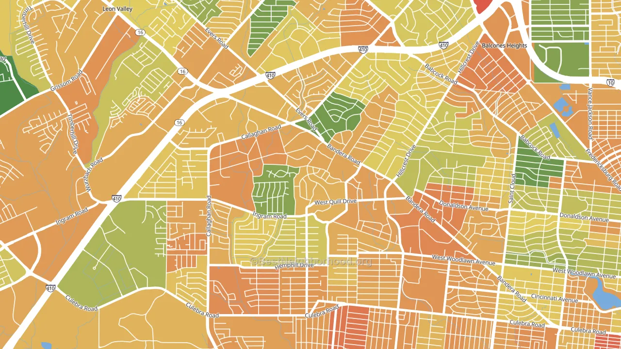Ingram Hills, San Antonio, TX block-group voter-turnout map