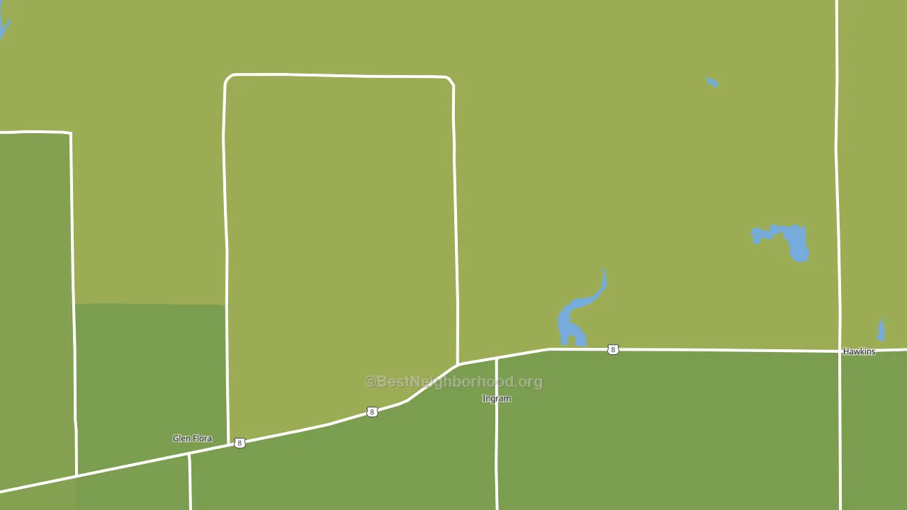 Ingram, WI block-group voter-turnout map
