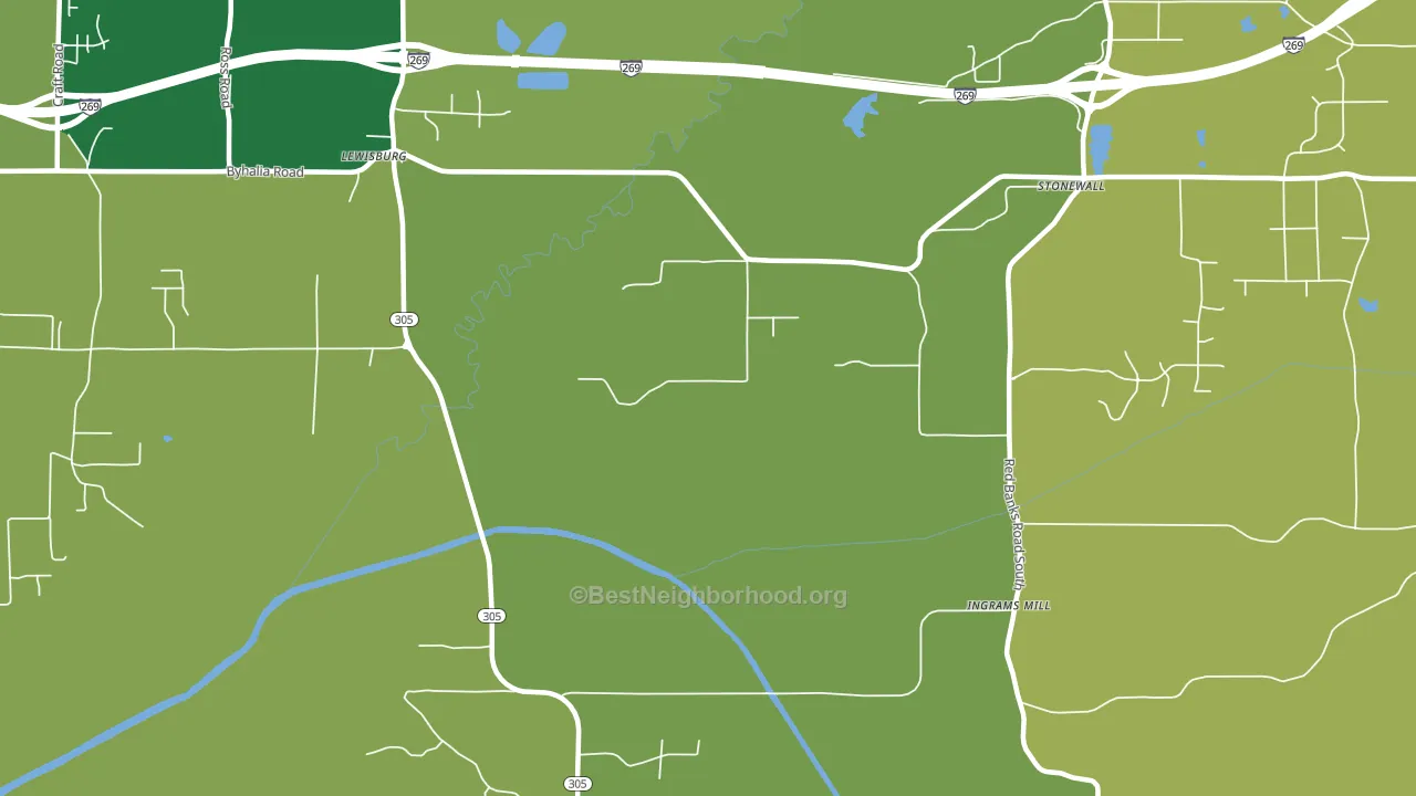 Ingrams Mill, MS block-group voter-turnout map