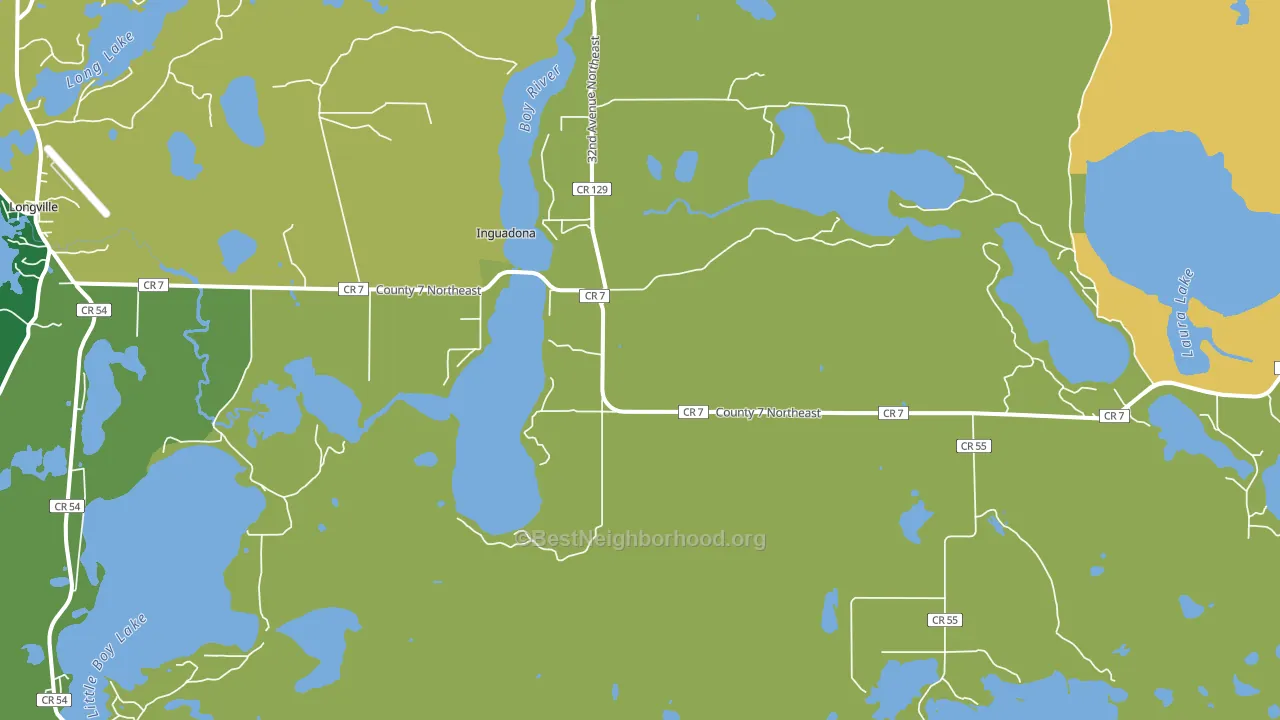 Inguadona, MN block-group voter-turnout map