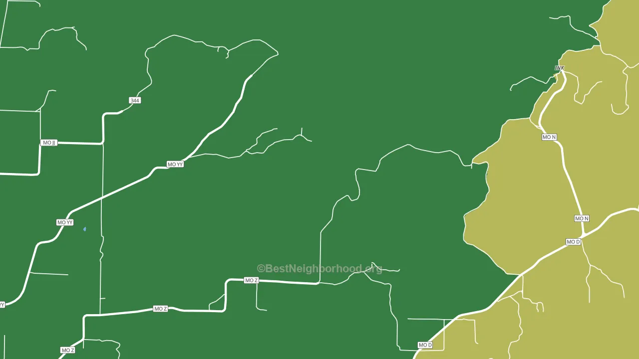 Ink, MO block-group voter-turnout map