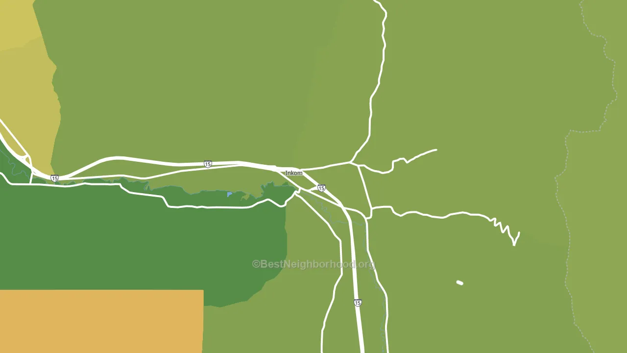 Inkom, ID block-group voter-turnout map