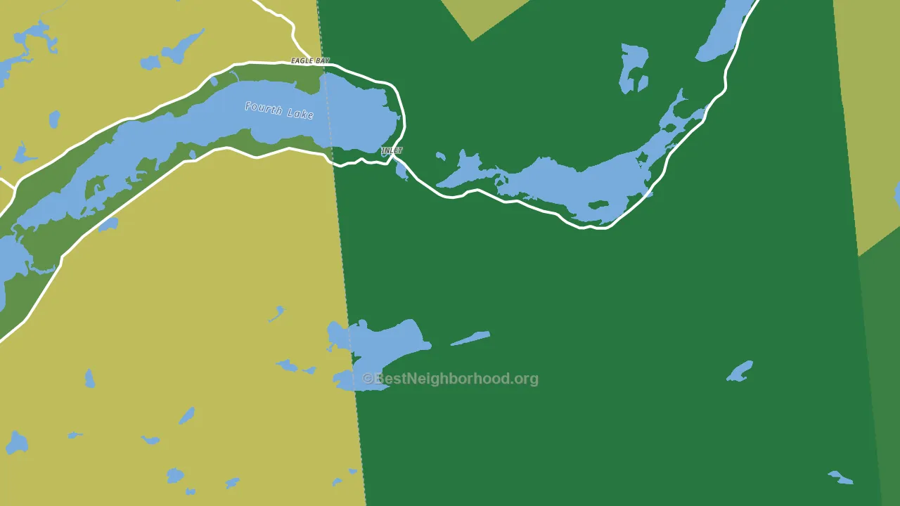 Inlet, NY block-group voter-turnout map