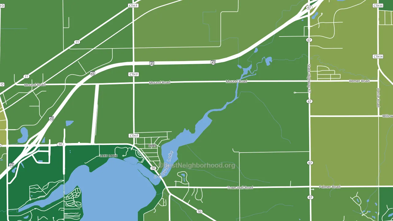Inlet, WI block-group voter-turnout map