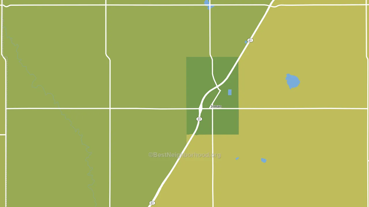Inman, KS block-group voter-turnout map