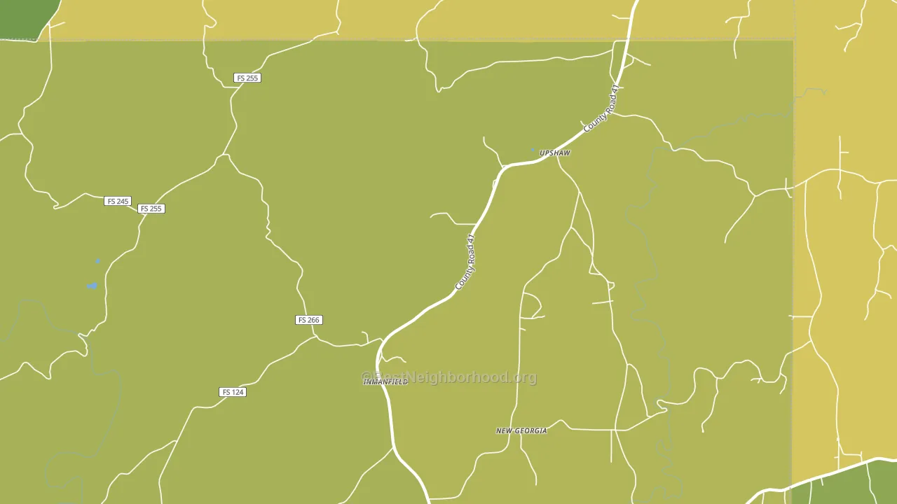 Inmanfield, AL block-group voter-turnout map