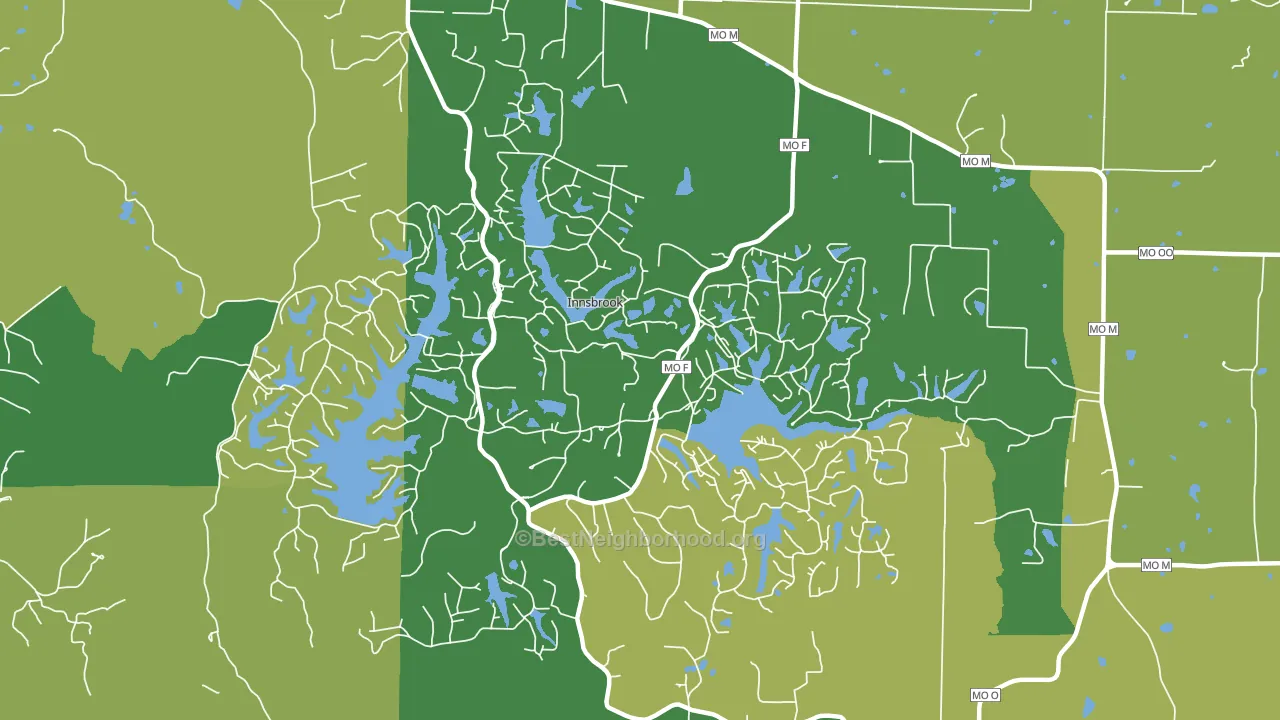 Innsbrook, MO block-group voter-turnout map