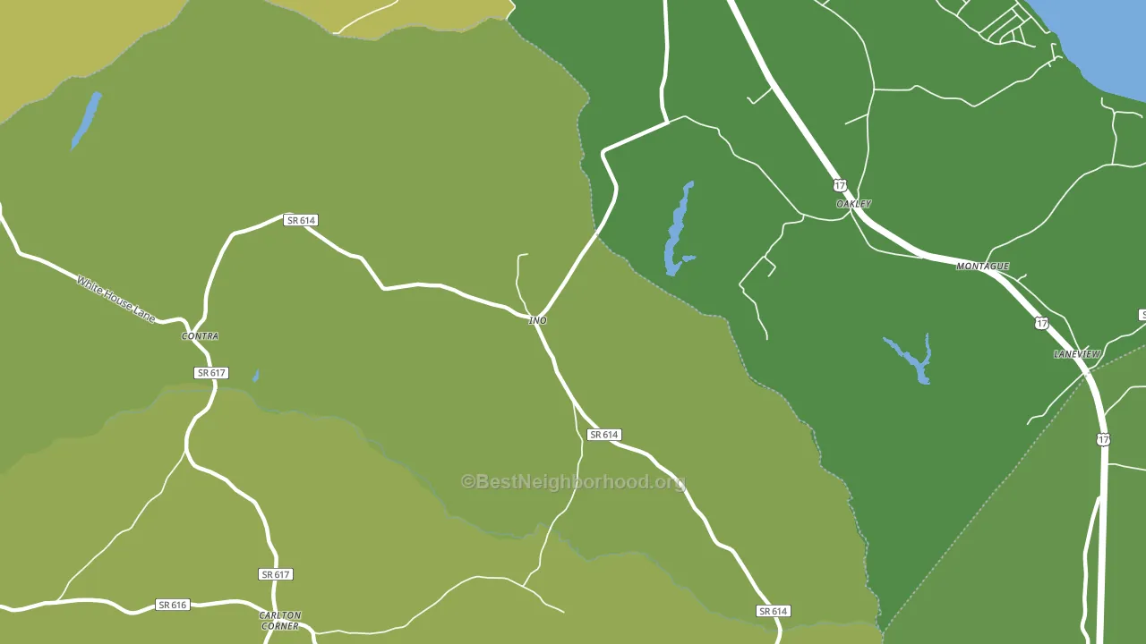 Ino, VA block-group voter-turnout map