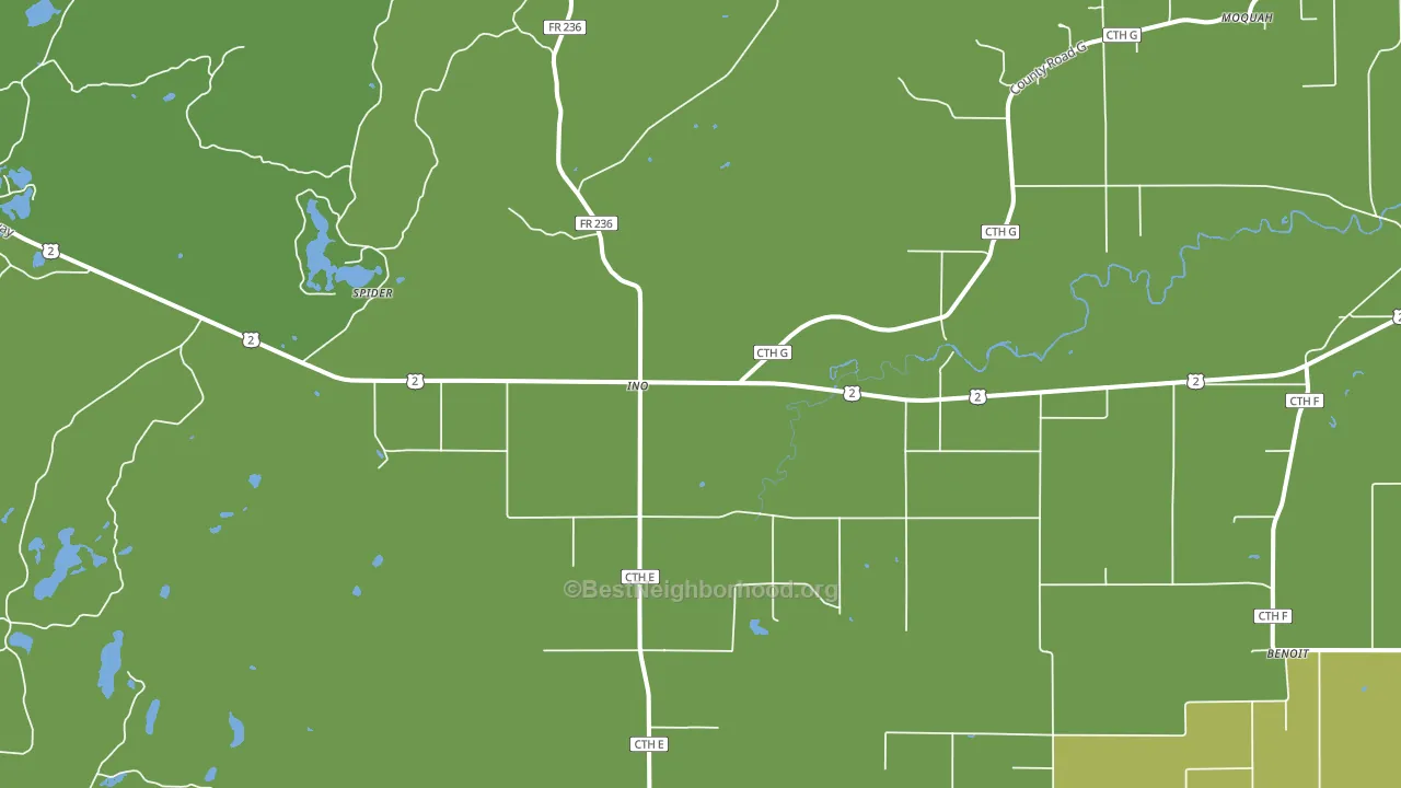 Ino, WI block-group voter-turnout map