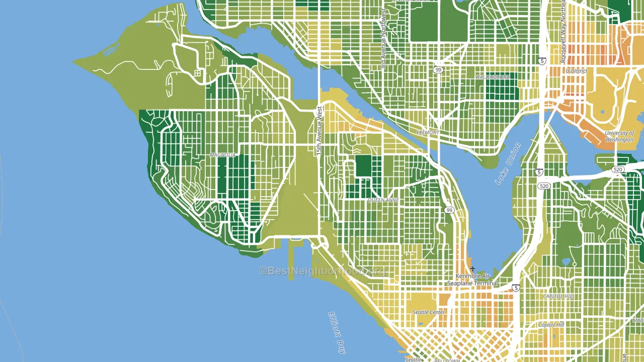 Interbay, Seattle, WA block-group voter-turnout map