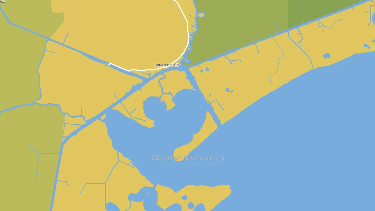 Intracoastal City, LA block-group voter-turnout map