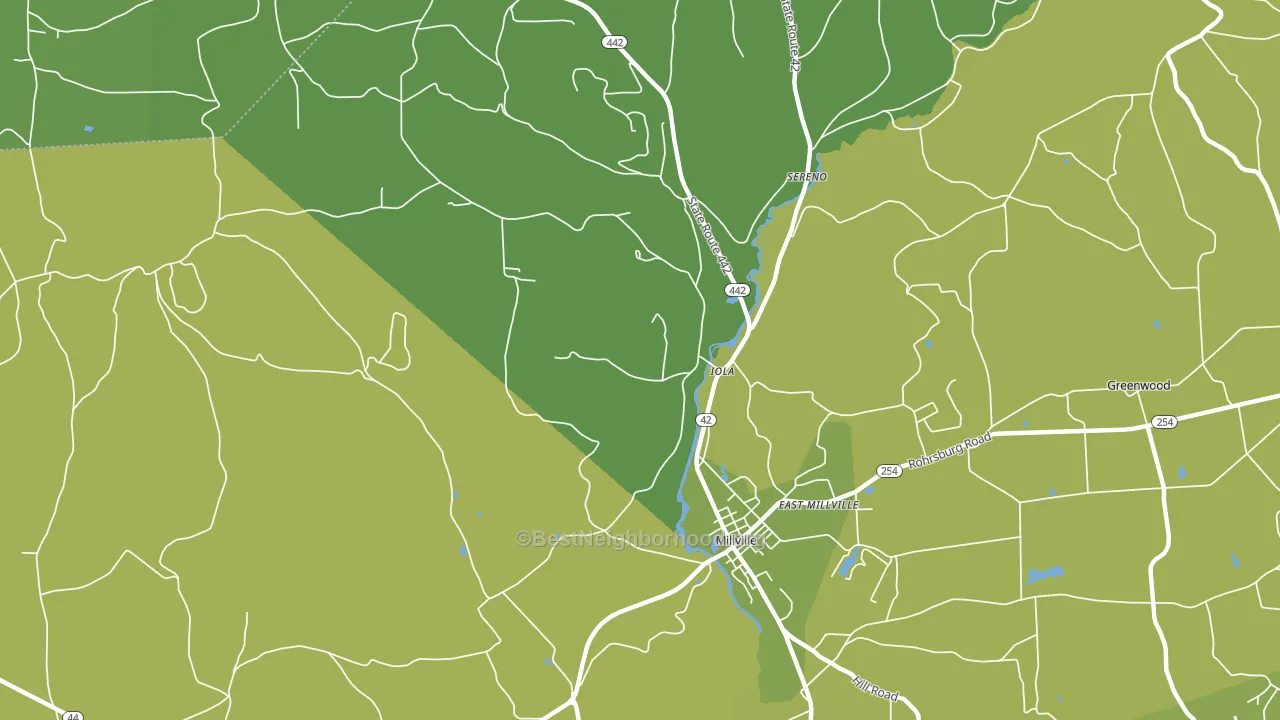 Iola, PA block-group voter-turnout map