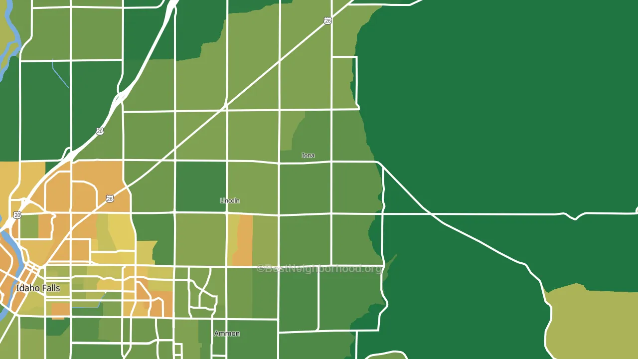 Iona, ID block-group voter-turnout map