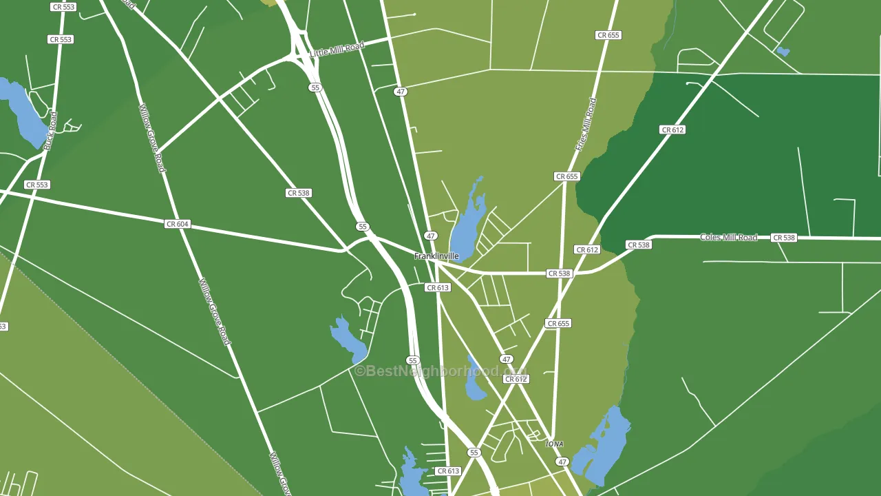 Iona, NJ block-group voter-turnout map