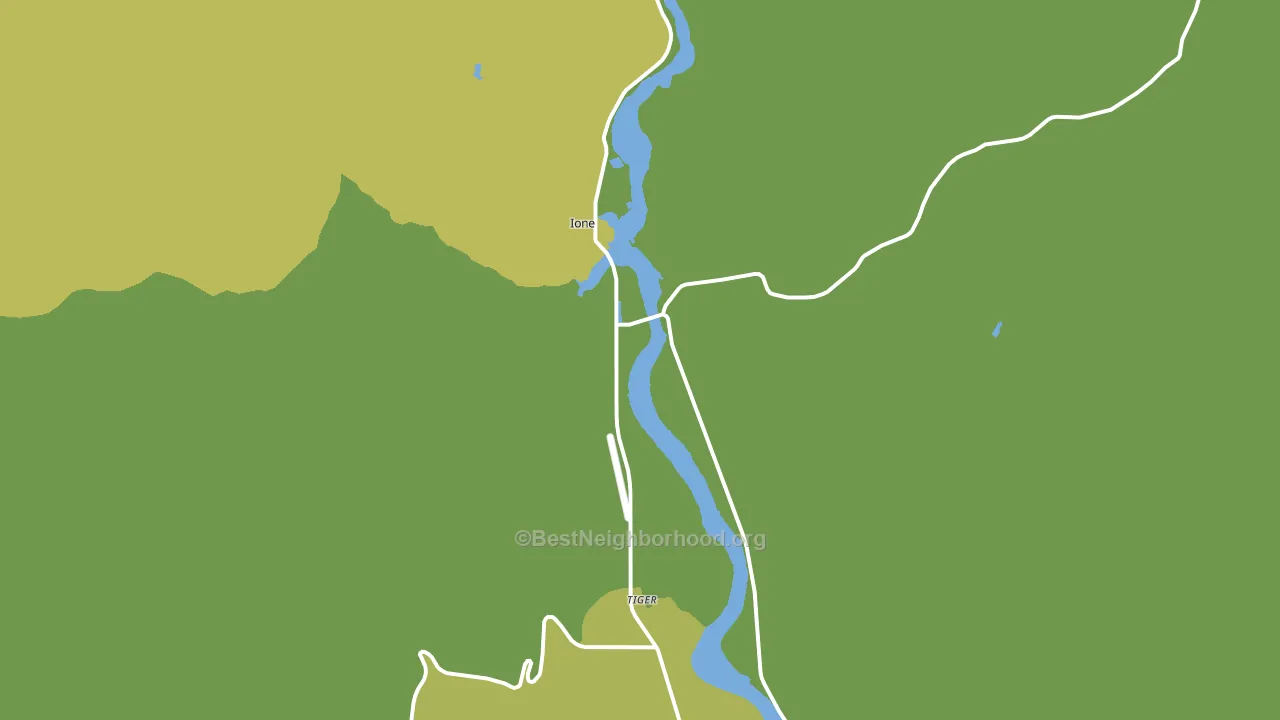 Ione, WA block-group voter-turnout map