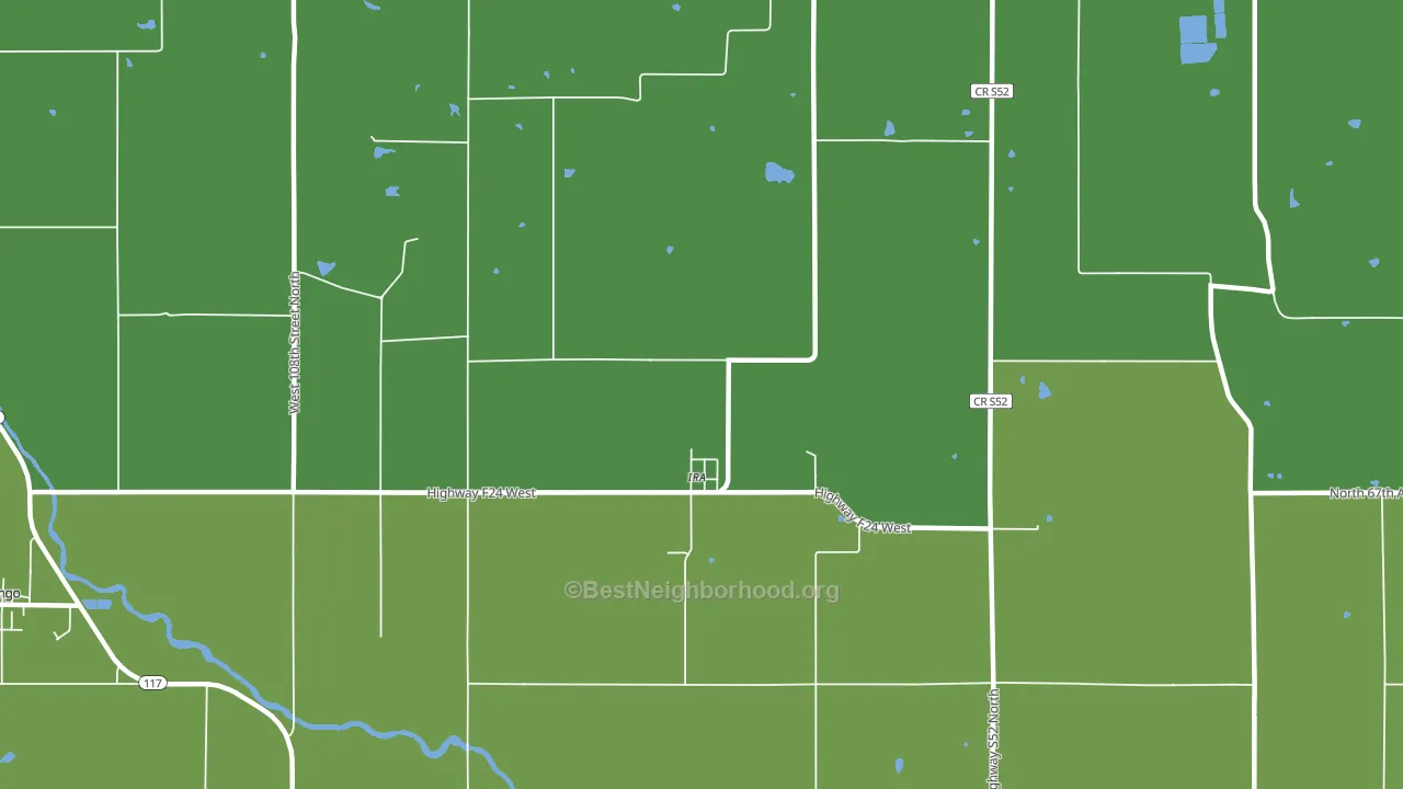 Ira, IA block-group voter-turnout map