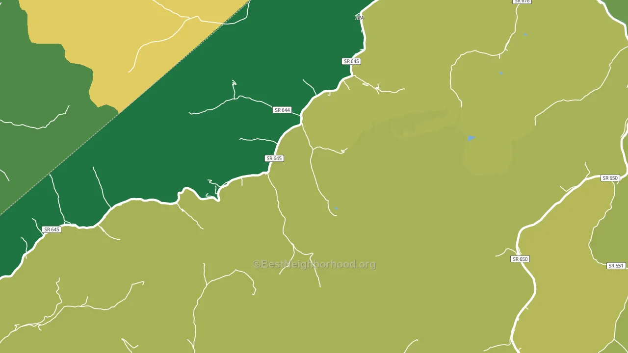 Ira, VA block-group voter-turnout map