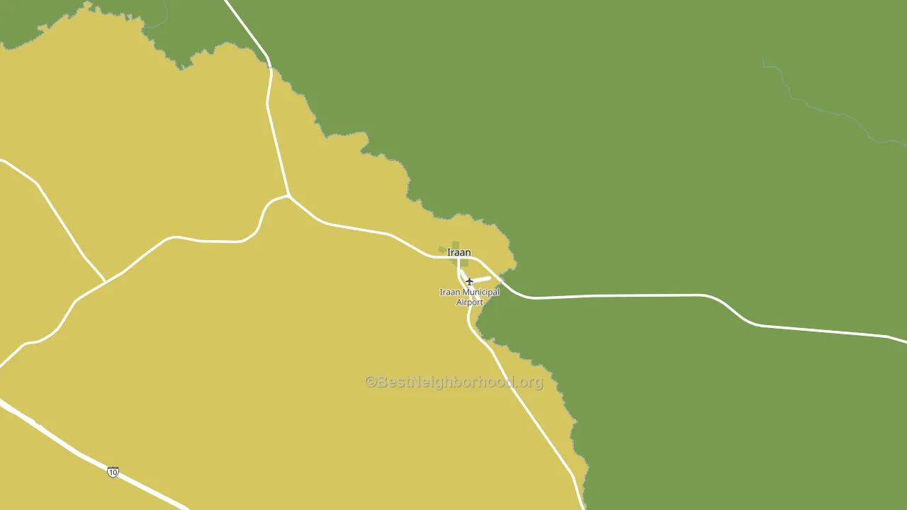 Iraan, TX block-group voter-turnout map