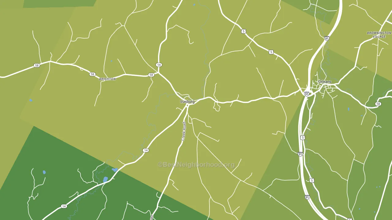 Irasburg, VT block-group voter-turnout map